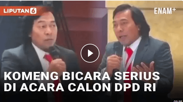 Langsung Banjir Pujian, Viral di Medsos Komeng Mode Serius di Rapat DPD,