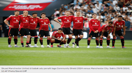 Hasil Community Shield 2024 Manchester United vs Manchester City: Skor 1-1 (Pen. 6-7)